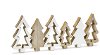 White Wooden Trees Winter Decoration