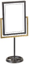 Black and Gold Vertical Picture Frame on Stand