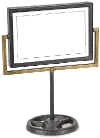 Black and Gold Horizontal Picture Frame on Stand