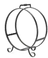 Round Black Firewood Frame on Feet with Handle