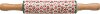 Stoneware Rolling Pin with Beautiful Flower Pattern
