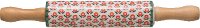 Stoneware Rolling Pin with Beautiful Flower Pattern