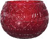 Red Pressed Glass Votive Holder Vase