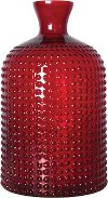 Red Glass Hobnail Bottle Vase