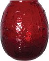 Red Pressed Glass Votive Holder Vase