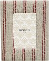Red and White Fabric Photo Frame with French Stripe