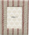 Red and White Fabric Photo Frame with French Stripe
