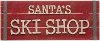 Red Santa's Ski Shop Wood and Metal Wall Decor