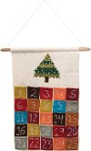 Multi Color Hanging Felt Advent Holiday Calendar with Pockets