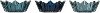 Assorted Blue Glass Star Tea Light Candle Holder