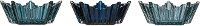 Assorted Blue Glass Star Tea Light Candle Holder