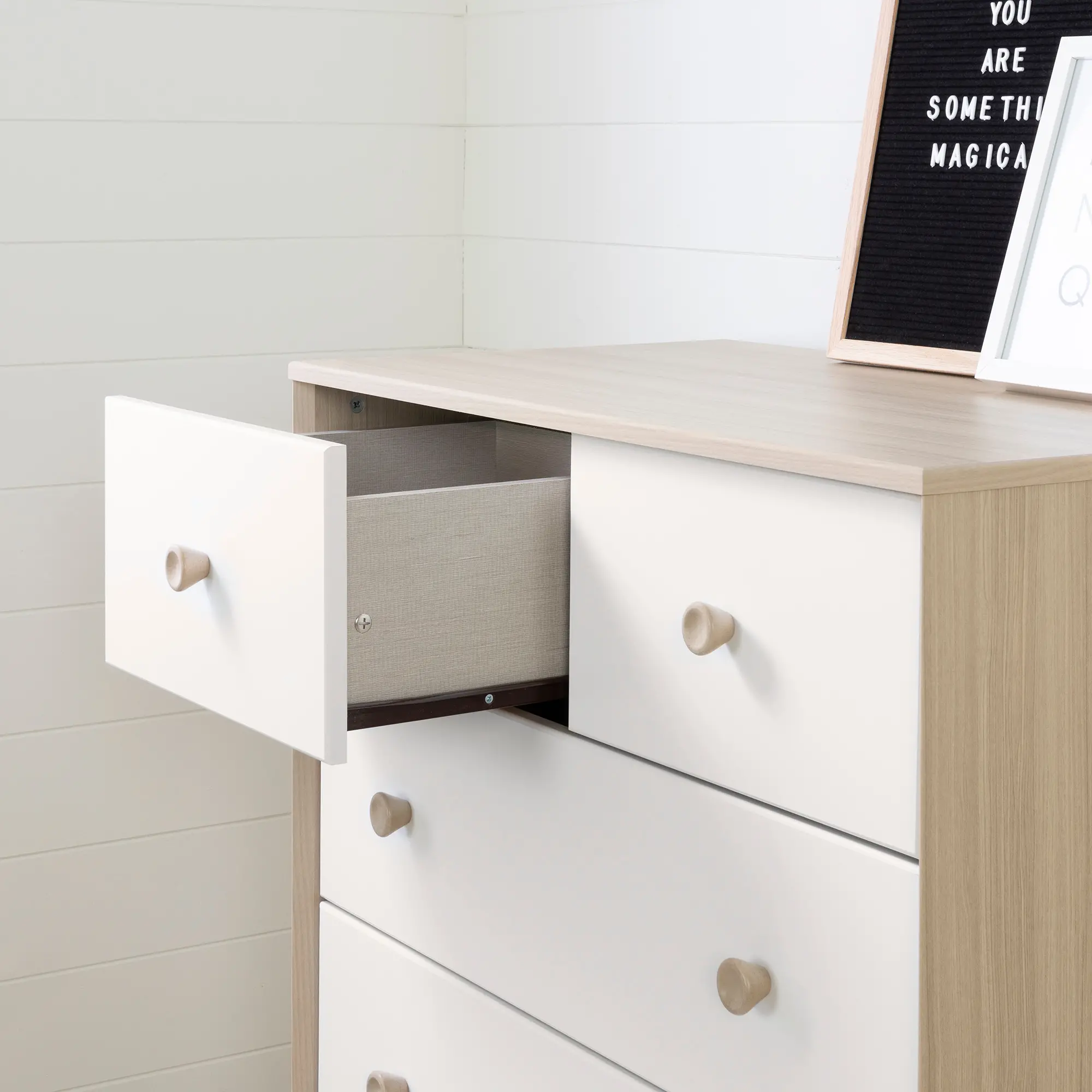 12173 Yodi Modern Soft Elm and White Chest of Drawers-2