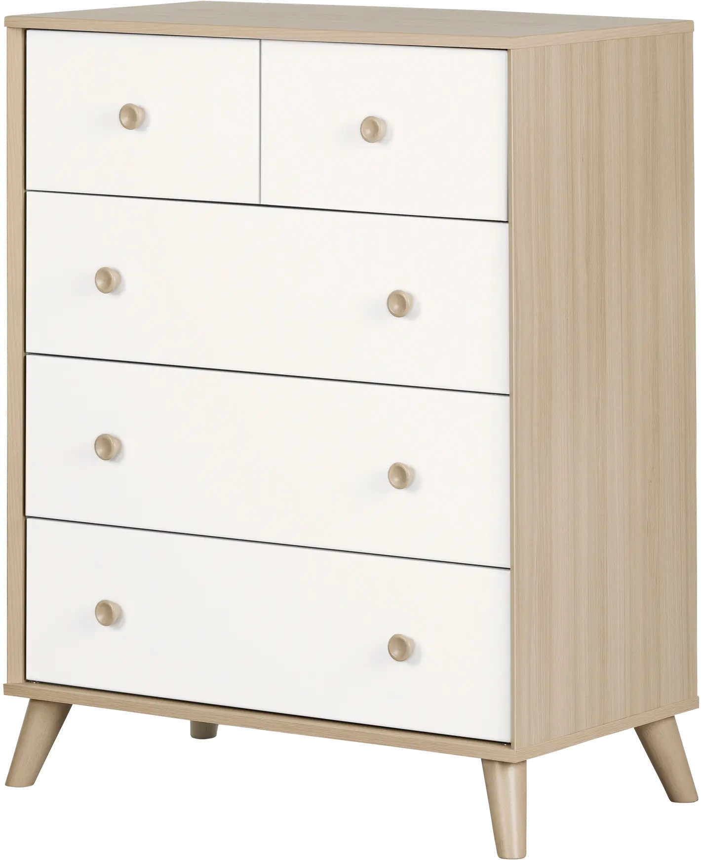 12173 Yodi Modern Soft Elm and White Chest of Drawers-3