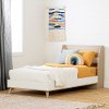 12174 Clearance Modern Soft Elm and White Twin Bed - Yodi