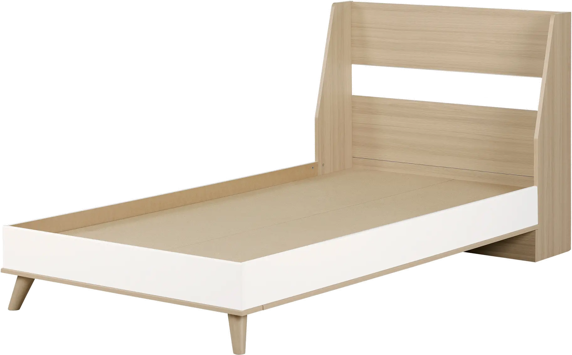12174 Yodi Modern Soft Elm and White Twin Bed-6