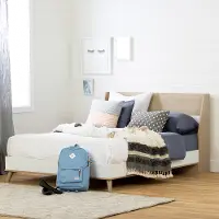 12175 Modern Soft Elm and White Full Bed - Yodi