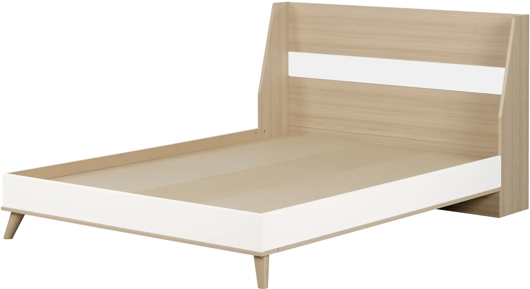 12175 Modern Soft Elm and White Full Bed - Yodi-6