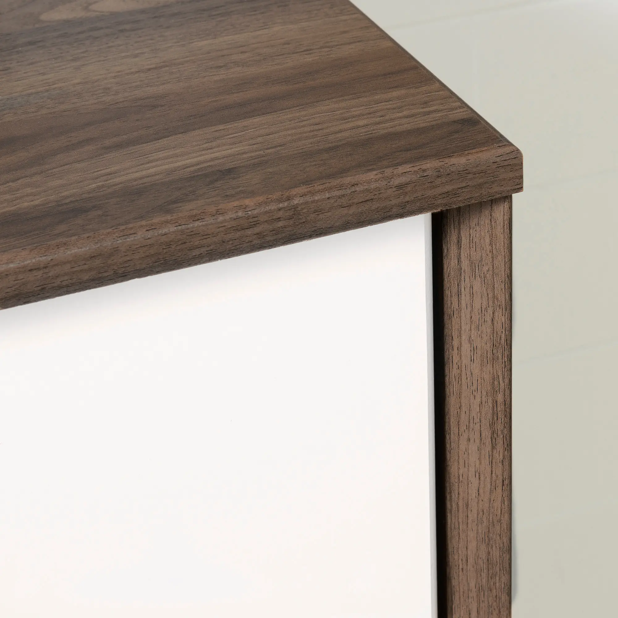 12180 Yodi Modern Walnut Brown and White Chest of Drawers-7