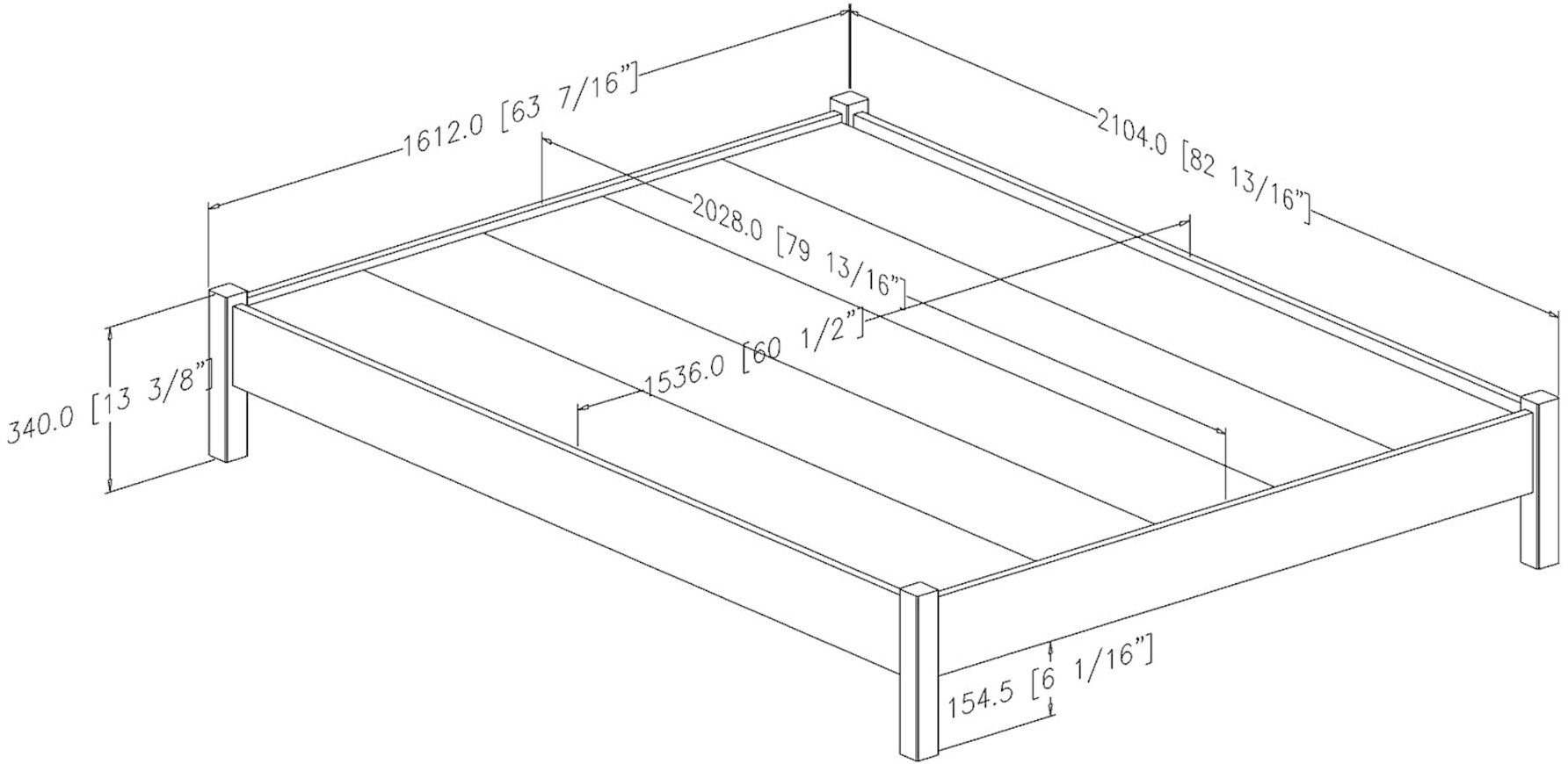 12240 Modern Gray Oak Queen Platform Bed - Step One Essential-6