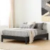 12241 Modern Gray Oak Full Platform Bed - South Shore