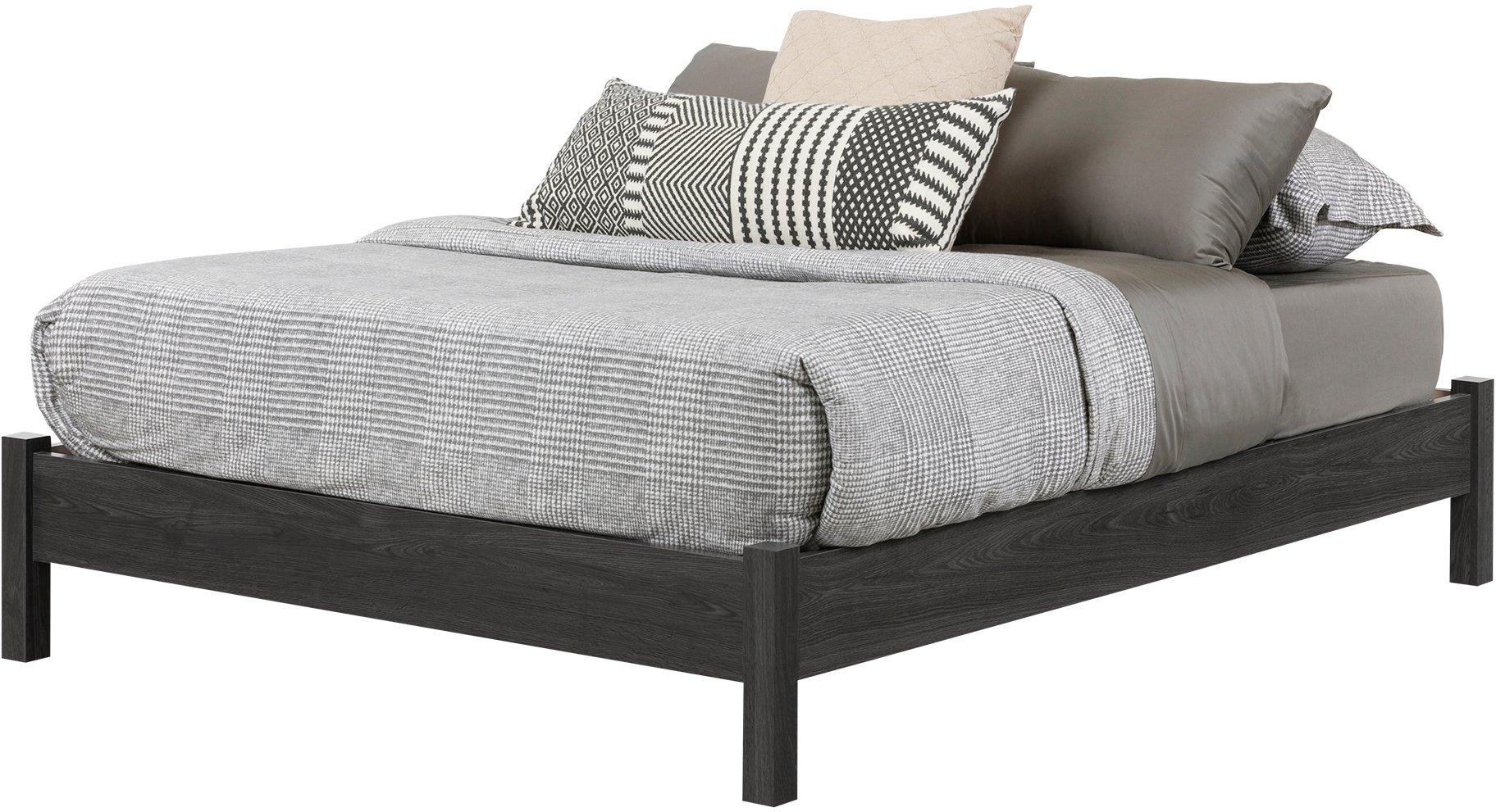 12241 Modern Gray Oak Full Platform Bed - Step One Essential-4