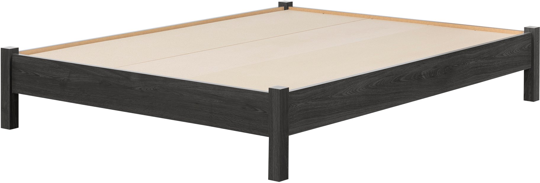 12241 Modern Gray Oak Full Platform Bed - Step One Essential-5