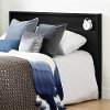 12280 Contemporary Black Queen Headboard with Shelf - Kanagane