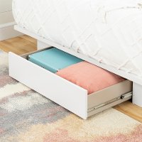 12281 Contemporary White Queen Platform Bed - Kanagane-2