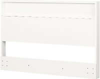 12282 Contemporary White Queen Headboard with Shelf - Kanagane-2