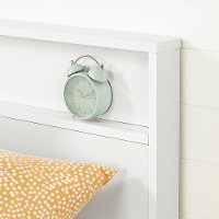 12282 Contemporary White Queen Headboard with Shelf - Kanagane-4