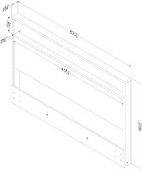 12282 Contemporary White Queen Headboard with Shelf - Kanagane-7