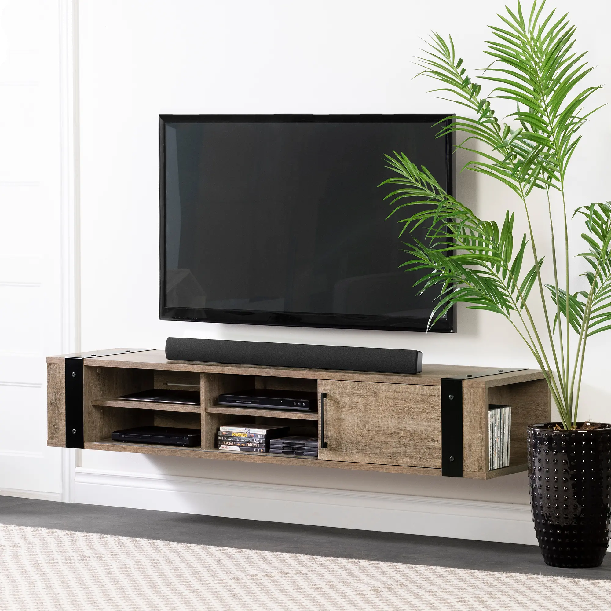 12288 Weathered Oak Wall Console - Munich-1