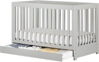 12310 Modern Light Gray Crib with Drawer and Toddler Rail - Yodi-4