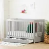 12310 Yodi Modern Light Gray Crib with Drawer and Toddler Rail - South Shore