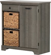 12312 Gray Maple 1 Door Storage Cabinet - Versa-2
