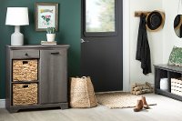 12312 Gray Maple 1 Door Storage Cabinet - Versa-3