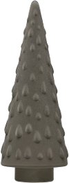 Gray Flocked Plastic Tree Winter Decoration