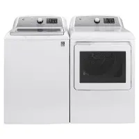KIT GE Top Load Washer and Gas Dryer - White 720