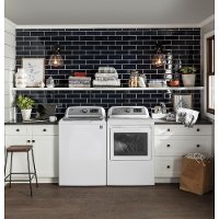 KIT GE Top Load Washer and Gas Dryer - White 720-2