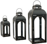 11 Inch Black Metal Lantern