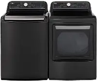KIT LG Top Load Washer and Gas Dryer - Black Steel, 7900B