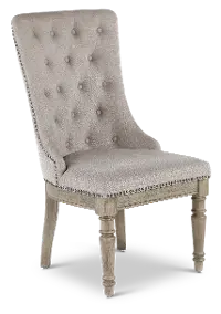 Madison Ridge Gray Tufted Upholstered Dining Room Chair