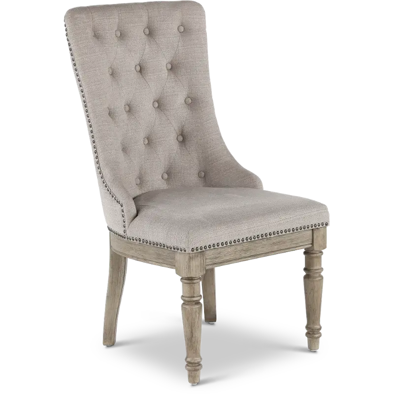Madison Ridge Gray Tufted Upholstered Dining Room Chair
