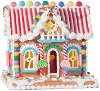 11 Inch Multi Color Faux Candy Lighted Gingerbread House