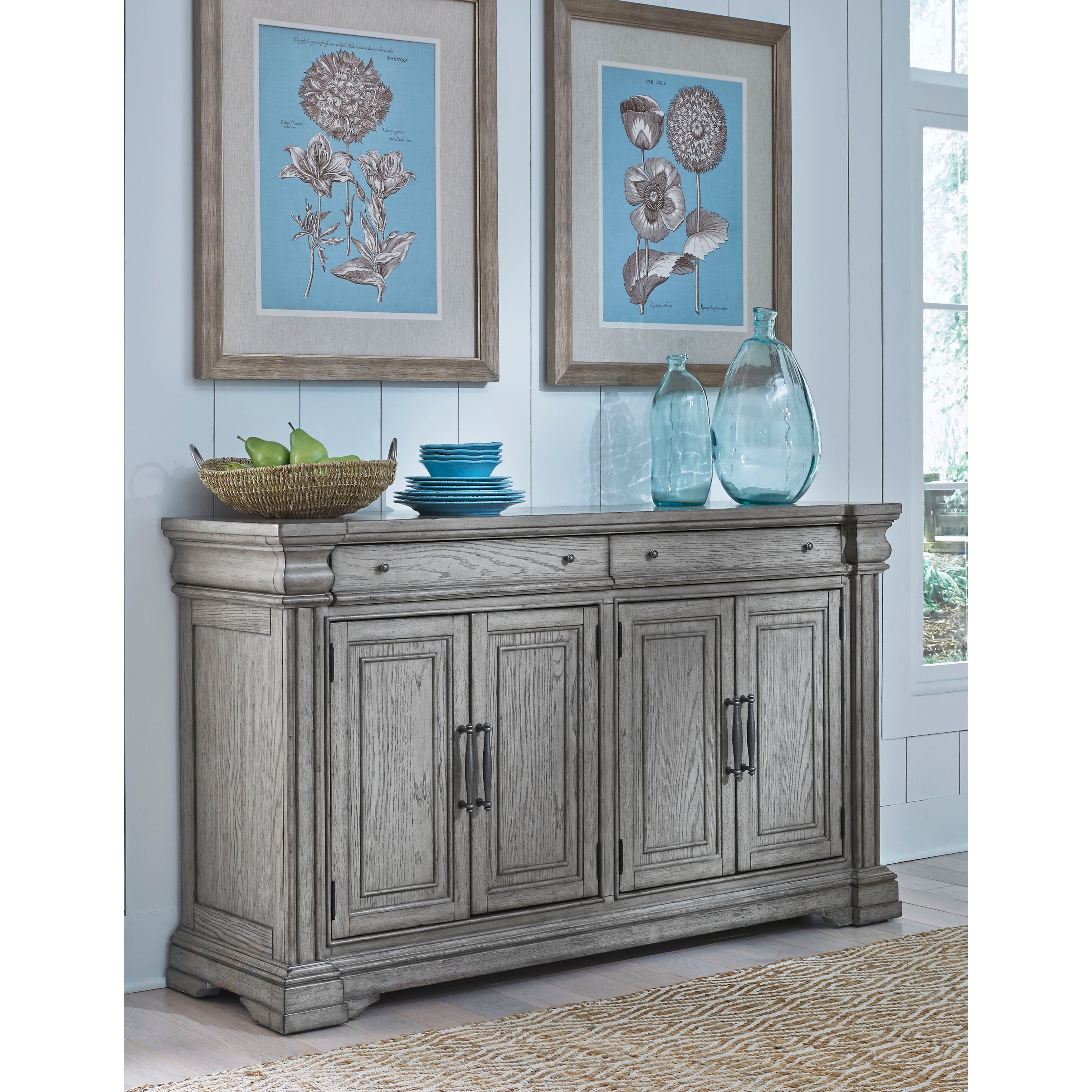 Traditional Gray Dining Room Sideboard - Madison Ridge-2