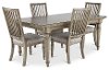 Traditional Gray 5 Piece Dining Room Set - Madison Ridge