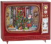10 Inch Red Santa Decorating Tree Musical Lighted Water TV Decoration