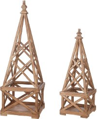 28 Inch Brown Fir Wood Trellis