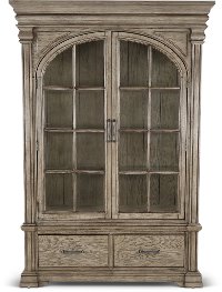Traditional Gray China Cabinet - Madison Ridge
