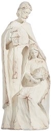 11 Inch Off White Holy Family Sculpture